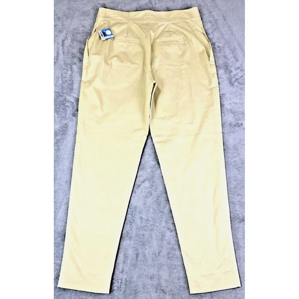 Equipment Femme‎ Women's 4 Yellow Pants Dress Trouser Tapered Preppy Career